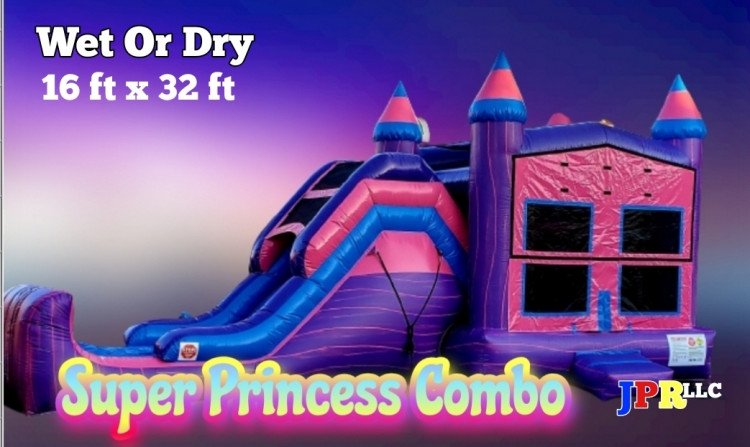 Super Princess Bounce House with slide
